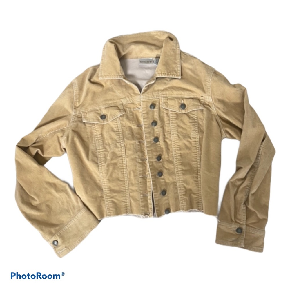 cropped corduroy jean jacket yellow